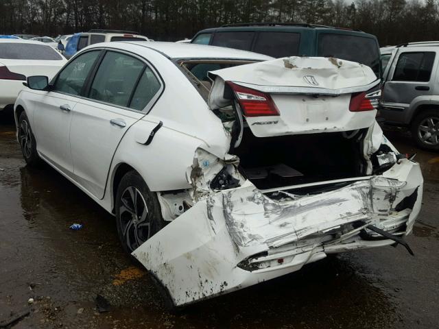 1HGCR2F32GA142114 - 2016 HONDA ACCORD LX WHITE photo 3