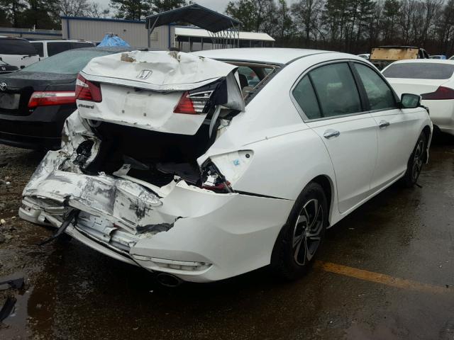 1HGCR2F32GA142114 - 2016 HONDA ACCORD LX WHITE photo 4