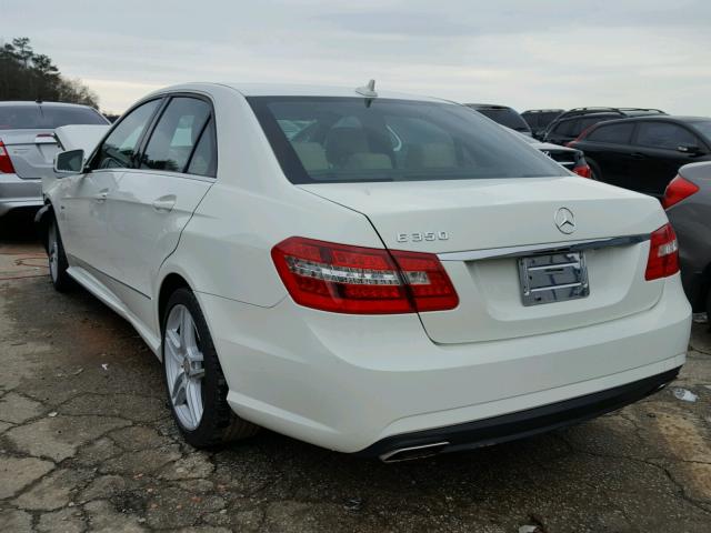 WDDHF5KB0CA530292 - 2012 MERCEDES-BENZ E 350 WHITE photo 3