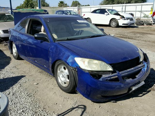 1HGEM215X4L015529 - 2004 HONDA CIVIC LX BLUE photo 1