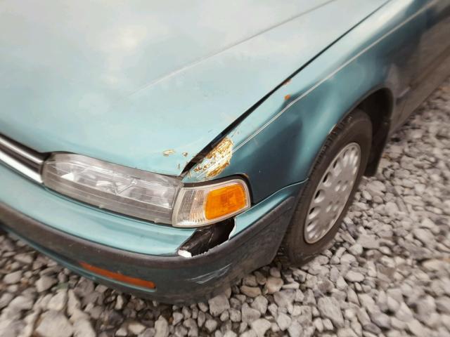 1HGCB7653NA233568 - 1992 HONDA ACCORD LX GREEN photo 9