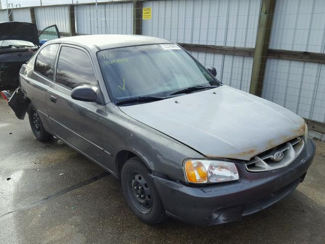 KMHCF35G91U072632 - 2001 HYUNDAI ACCENT L GRAY photo 1