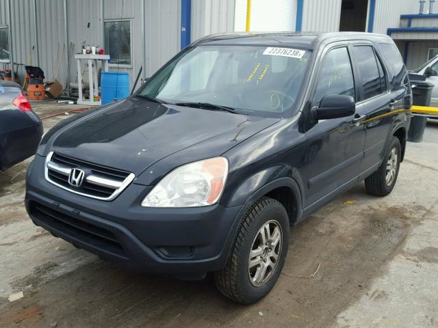 SHSRD78892U001305 - 2002 HONDA CR-V EX BLACK photo 2