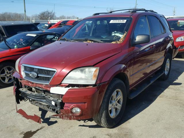 KNDJD733665613839 - 2006 KIA SORENTO EX BURGUNDY photo 2