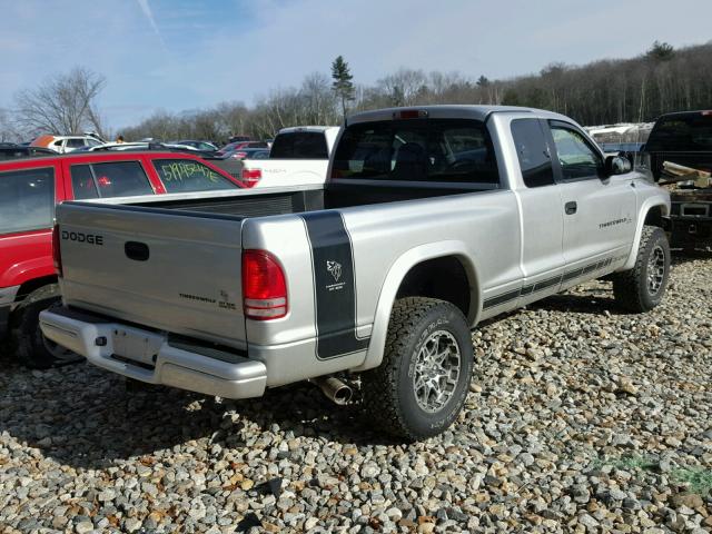 1B7GG32X92S599414 - 2002 DODGE DAKOTA SPO GRAY photo 4