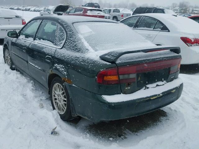 4S3BE635237217453 - 2003 SUBARU LEGACY L GREEN photo 3