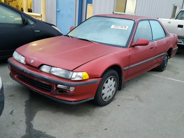 JH4DB1655NS006858 - 1992 ACURA INTEGRA LS RED photo 2