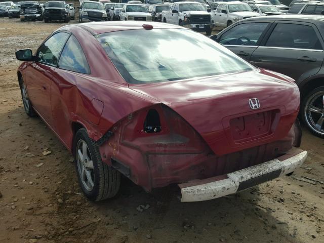 1HGCM72634A020062 - 2004 HONDA ACCORD EX RED photo 3