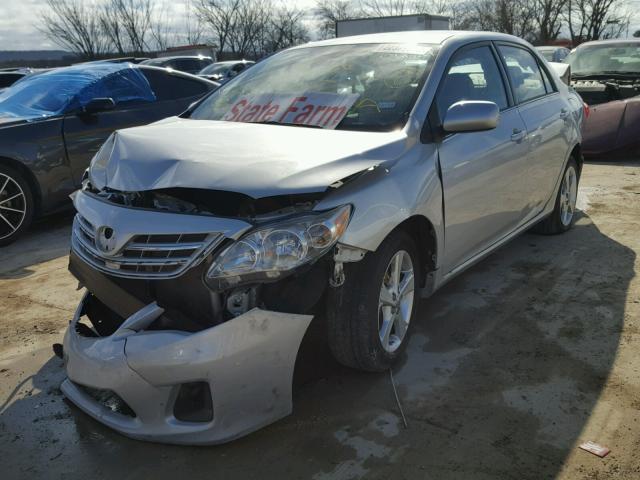 5YFBU4EE5DP195209 - 2013 TOYOTA COROLLA BA SILVER photo 2