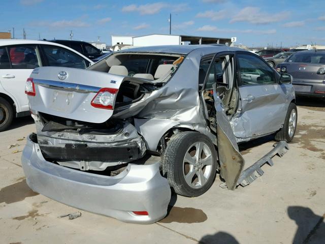 5YFBU4EE5DP195209 - 2013 TOYOTA COROLLA BA SILVER photo 4