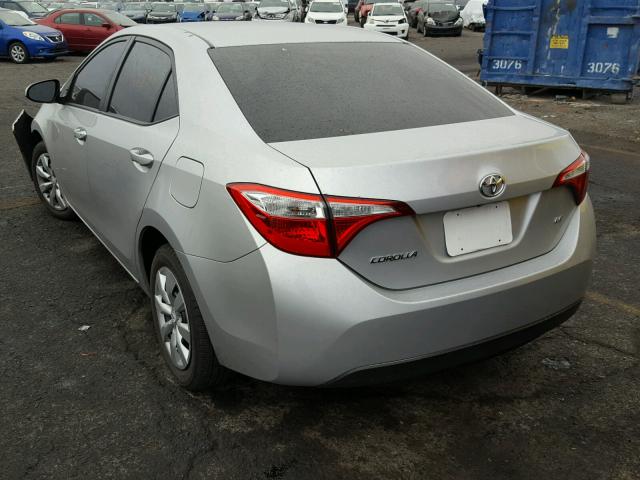 5YFBURHE5FP348201 - 2015 TOYOTA COROLLA L GRAY photo 3