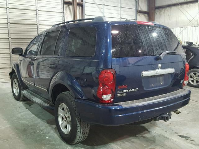 1D4HB58D64F222730 - 2004 DODGE DURANGO LI BLUE photo 3