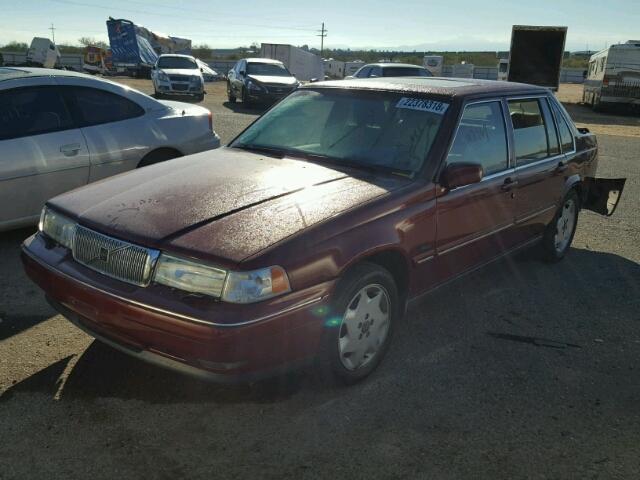 YV1KS9607V1112837 - 1997 VOLVO 960 RED photo 2