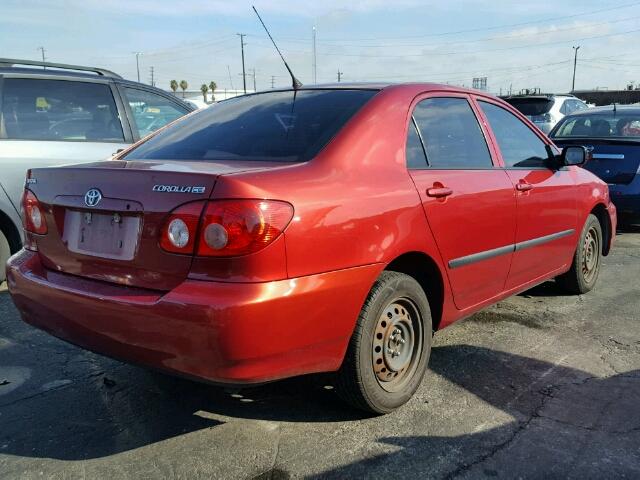 1NXBR32E17Z799780 - 2007 TOYOTA COROLLA CE RED photo 4