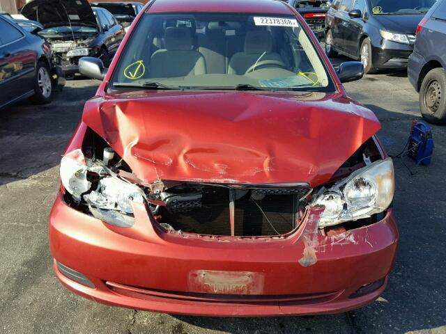 1NXBR32E17Z799780 - 2007 TOYOTA COROLLA CE RED photo 9