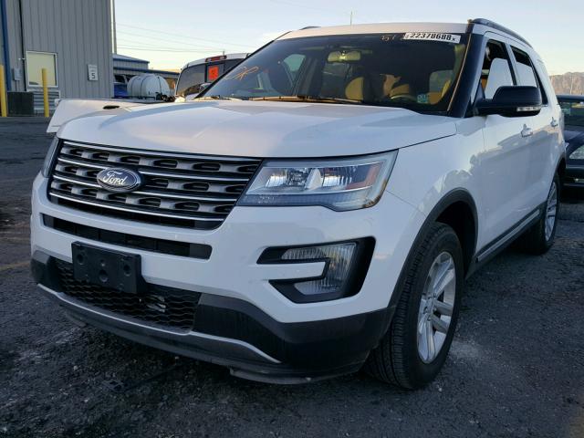 1FM5K7DH4HGC55564 - 2017 FORD EXPLORER X WHITE photo 2