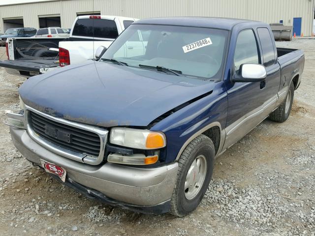 2GTEC19V311388607 - 2001 GMC NEW SIERRA BLUE photo 2