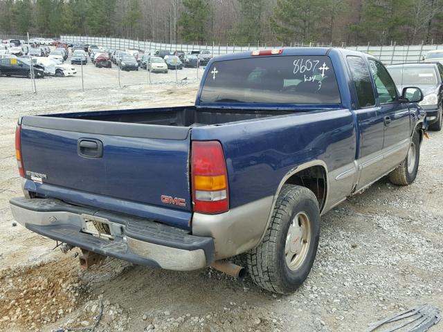 2GTEC19V311388607 - 2001 GMC NEW SIERRA BLUE photo 4