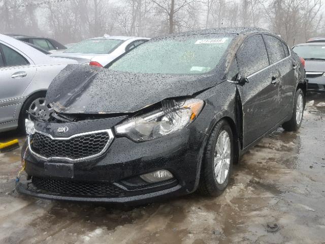 KNAFX4A83E5169826 - 2014 KIA FORTE EX BLACK photo 2