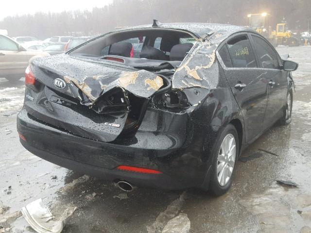 KNAFX4A83E5169826 - 2014 KIA FORTE EX BLACK photo 4