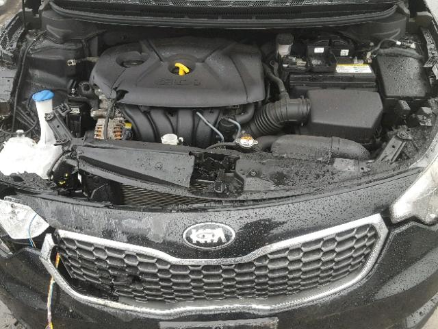 KNAFX4A83E5169826 - 2014 KIA FORTE EX BLACK photo 7