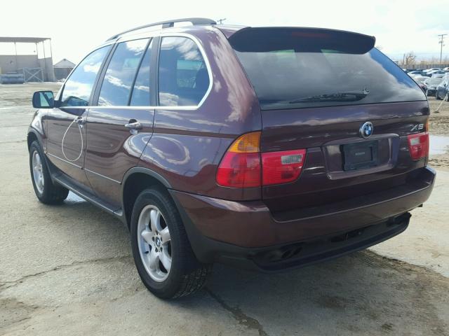 WBAFB33511LH24518 - 2001 BMW X5 4.4I MAROON photo 3