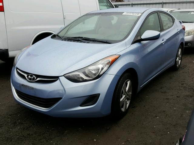 KMHDH4AE2BU143941 - 2011 HYUNDAI ELANTRA GL BLUE photo 2