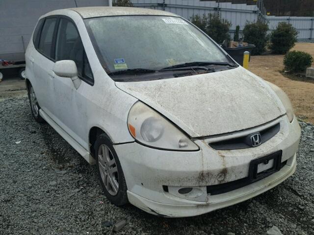 JHMGD38617S046320 - 2007 HONDA FIT S WHITE photo 1