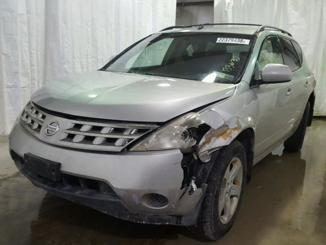 JN8AZ08WX5W428976 - 2005 NISSAN MURANO SL SILVER photo 2