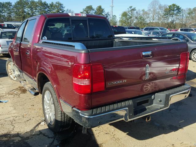 5LTPW18566FJ24523 - 2006 LINCOLN MARK LT BURGUNDY photo 3