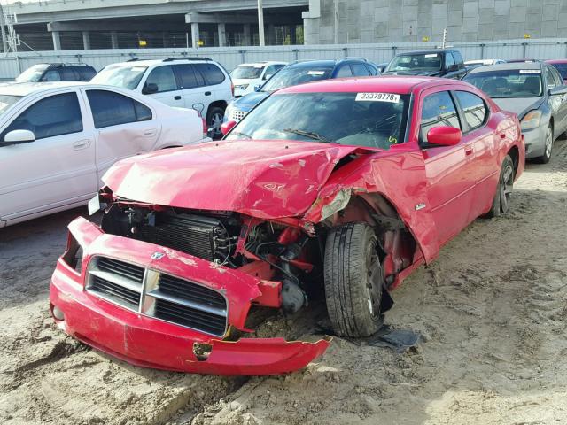 2B3CA3CV1AH123646 - 2010 DODGE CHARGER SX RED photo 2