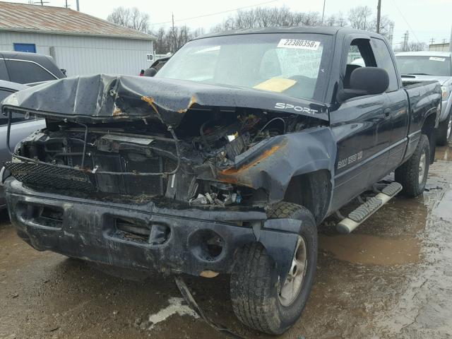 3B7HF13Z31M292761 - 2001 DODGE RAM 1500 BLACK photo 2