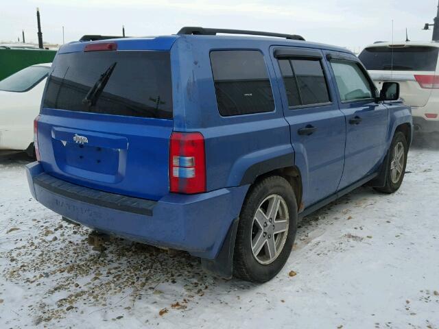 1J8FF28W37D413488 - 2007 JEEP PATRIOT SP BLUE photo 4