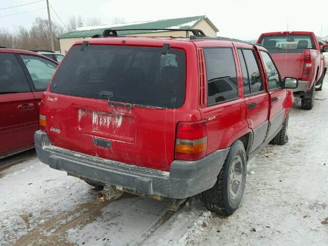 1J4GZ58S5WC245031 - 1998 JEEP GRAND CHER RED photo 4