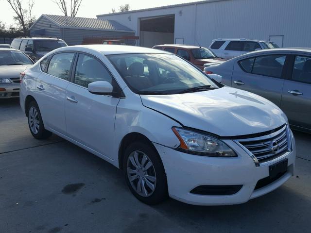 3N1AB7AP3EL625847 - 2014 NISSAN SENTRA S WHITE photo 1