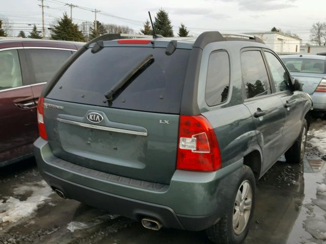 KNDJF724X97642015 - 2009 KIA SPORTAGE L GREEN photo 4