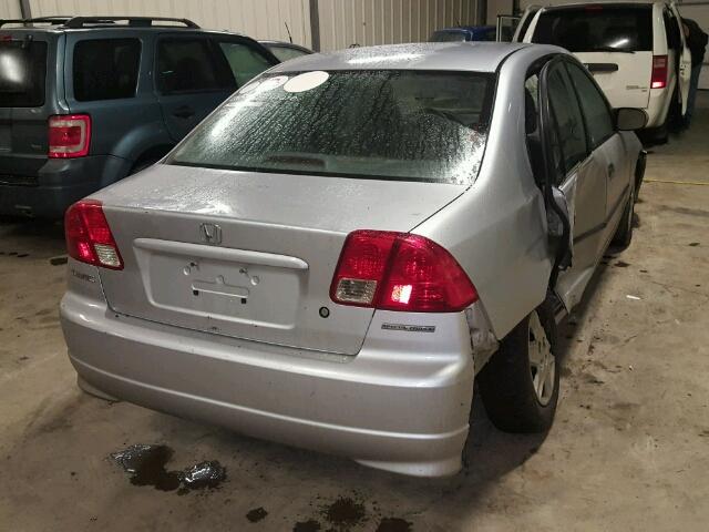 2HGES15384H915903 - 2004 HONDA CIVIC DX V SILVER photo 4