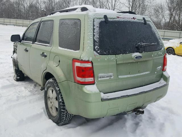 1FMCU93188KB75859 - 2008 FORD ESCAPE XLT GREEN photo 3