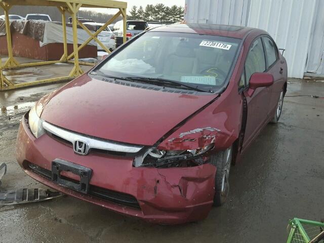 1HGFA16867L029023 - 2007 HONDA CIVIC EX BURGUNDY photo 2