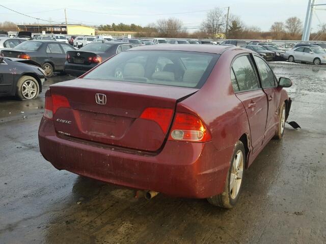 1HGFA16867L029023 - 2007 HONDA CIVIC EX BURGUNDY photo 4