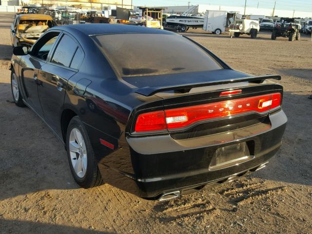 2C3CDXBG8CH189716 - 2012 DODGE CHARGER SE BLACK photo 3