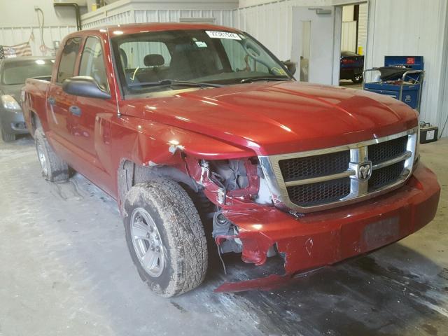 1D7HE38K68S625990 - 2008 DODGE DAKOTA SXT RED photo 1