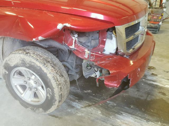 1D7HE38K68S625990 - 2008 DODGE DAKOTA SXT RED photo 9