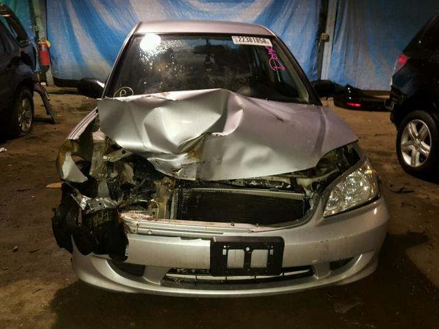 1HGES16304L009276 - 2004 HONDA CIVIC DX V SILVER photo 9