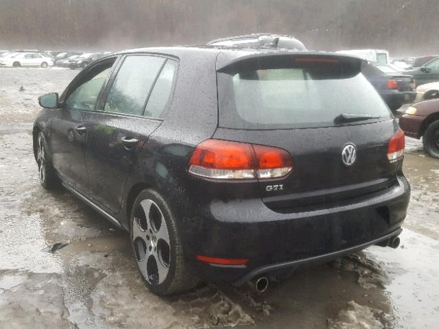 WVWHV9AJ0AW118306 - 2010 VOLKSWAGEN GTI BLACK photo 3