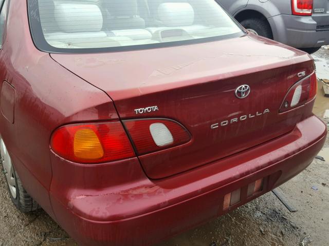 1NXBR12E2XZ262596 - 1999 TOYOTA COROLLA VE MAROON photo 9