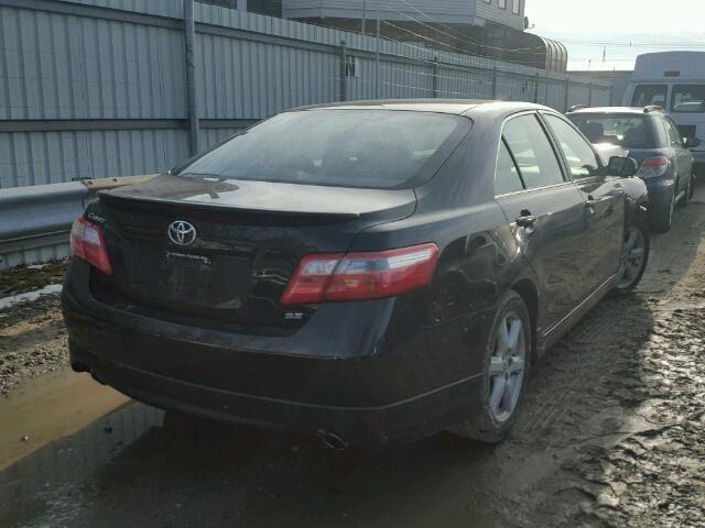 4T1BK46K09U073616 - 2009 TOYOTA CAMRY SE BLACK photo 4