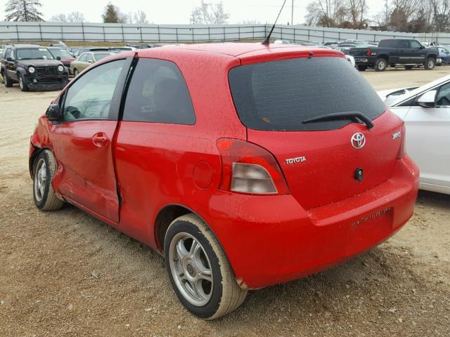 JTDJT923085140023 - 2008 TOYOTA YARIS RED photo 3