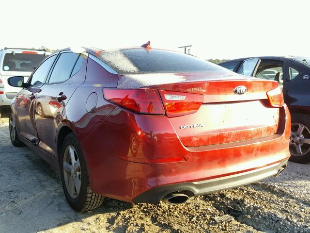 5XXGM4A7XEG276648 - 2014 KIA OPTIMA LX RED photo 3