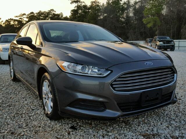 1FA6P0G74F5130910 - 2015 FORD FUSION S GRAY photo 1